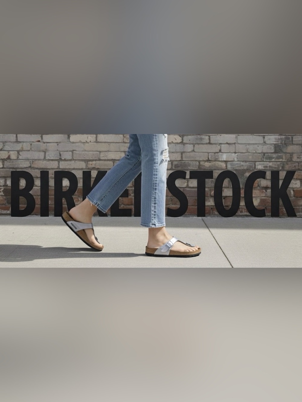 Authentic Birkenstock designer silver sandals sz 7 Euro 38